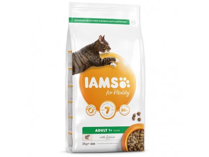 IAMS for Vitality Adult Cat Food with Salmon 2 kg