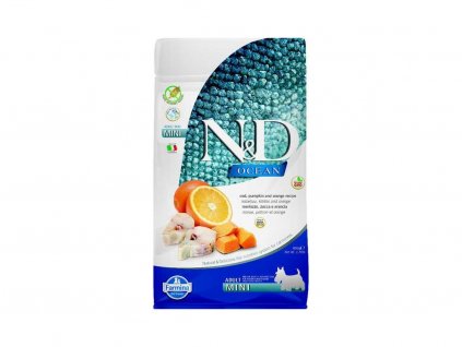 n d grain free dog adult mini pumpkin codfish o 800 g