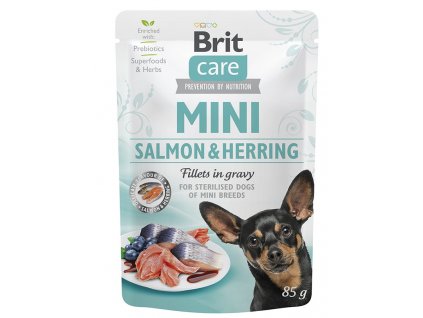 Brit Care Dog Mini Salmon&Herring steril fillets 85 g