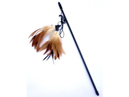 Škádlítko přírodní s pírky