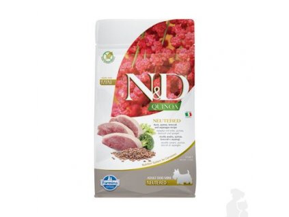 N&D Quinoa DOG Neutered Duck&Broccoli&Asp. Mini 800 g