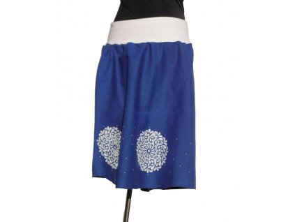 Malovaná půlkolová sukně - Mandaly