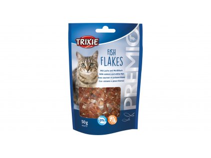 PREMIO Fish Flakes pamlsek s 93% ryby (losos a treska) 50g