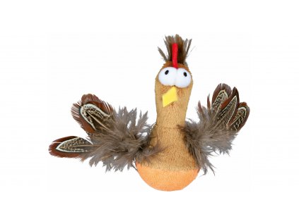 Bobo kuře s peřím a zvukem 10 cm