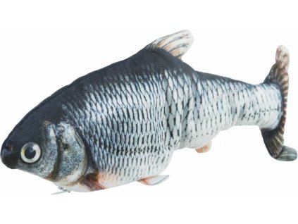 Ryba jako živá, mrskající se, s catnipem, látka, 30cm