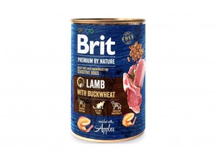 brit premium dog by nature konz lamb buckwheat 400g