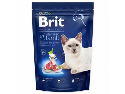 brit premium by nature cat sterilized lamb 800g