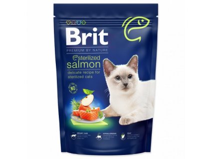 brit premium by nature cat sterilized salmon 800g