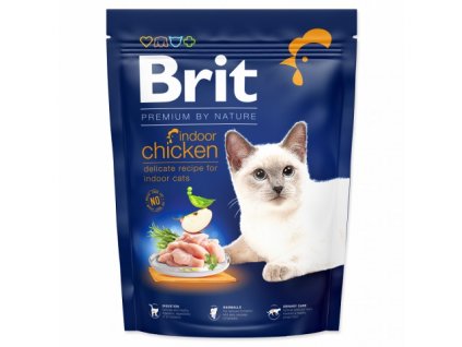 brit premium by nature cat indoor chicken 300g