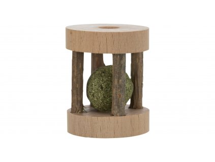 Váleček s kuličkou MATATABI ježek v kleci, ø 4 × 5 cm