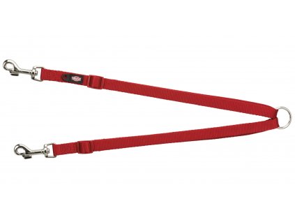 Nylonová rozdvojka pásky s karabinami 40 70 cm 15 mm, červená