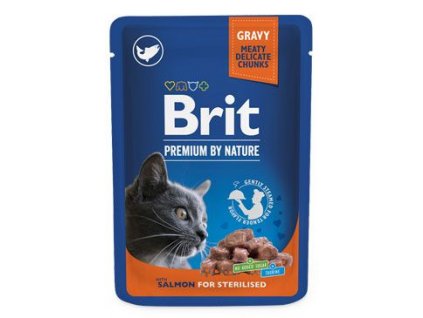 Brit Premium Cat kapsa Salmon for Sterilised 100g