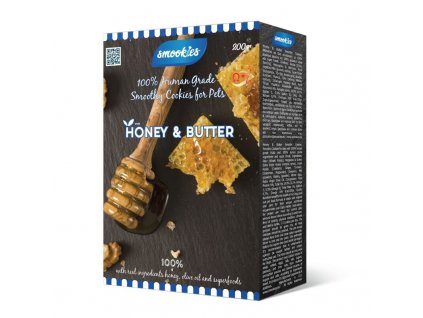 SMOOKIES Premium HONEY medové sušenky 100% human grade, 200g