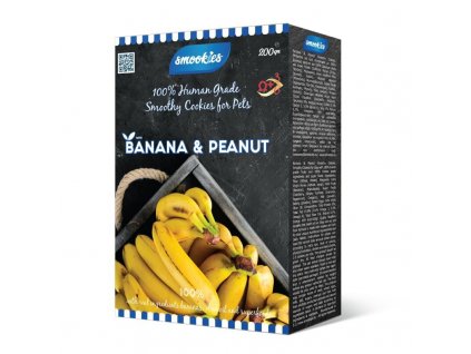 SMOOKIES Premium BANANA banánové sušenky 100% human grade, 200g