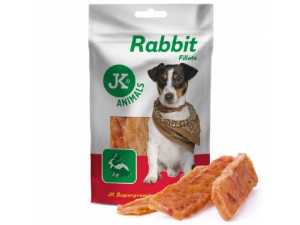 Meat Snack Rabbit fillets, sušené králičí maso, masový pamlsek, 80 g