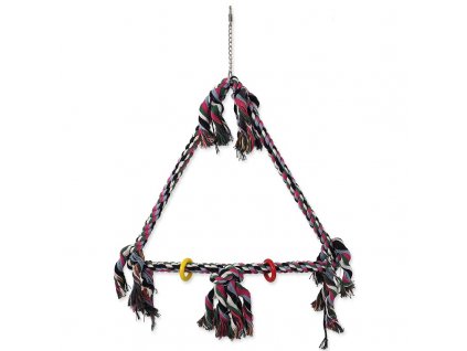 Houpačka BIRD JEWEL barevná s provazy 70cm