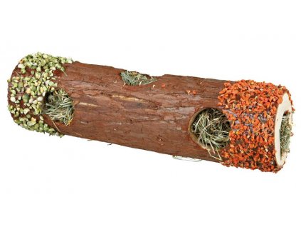 Dřevěný tunel se senem a květy ibišku, mrkví a hráškem 9 x 30 cm, 35 g