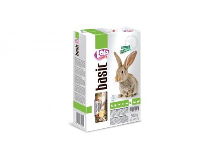 LOLO BASIC kompletní krmivo pro králíky 500 g krabička