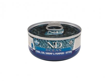 N&D CAT OCEAN Kitten Tuna & Cod & Shrimp & Pumpkin 70g