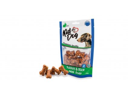 KIDDOG králičí maso s rýží MINI kostičky 80 g