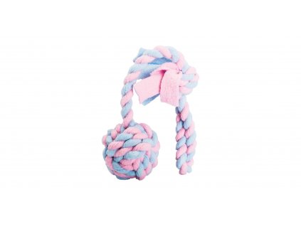 Pletený BABY vrhací míč HipHop FLEECE ø 5cm 17 cm, růžová modrá