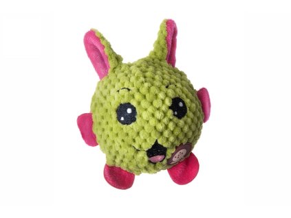 Monster, pískací hračka s TPR míčem, zelená