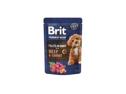 Brit Premium Dog Fillets Gravy Beef&Carrot 85g