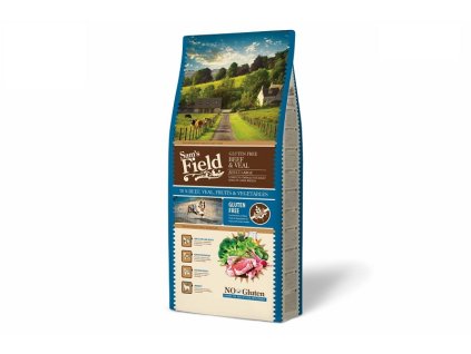 Sam's Field Gluten Free Beef & Veal Adult Large, superprémiové granule pro dospělé psy velkých a obřích plemen, 13 kg