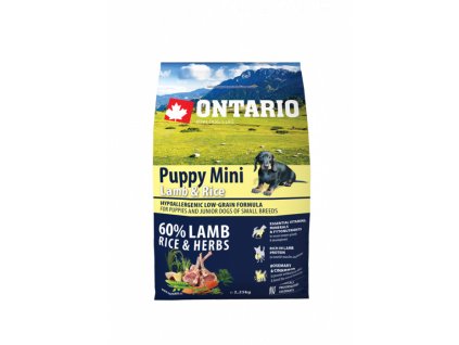 Ontario Puppy Mini Lamb & Rice 2,25 kg