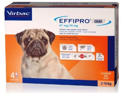 Effipro DUO Dog S 2-10 kg 4x0,67 ml
