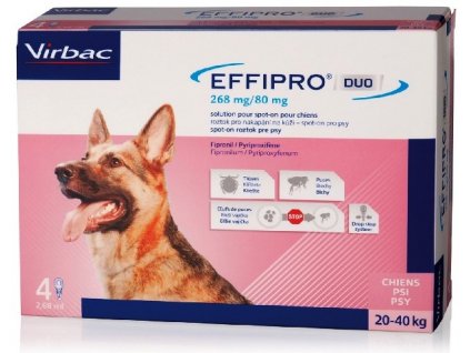 Effipro DUO Dog L 20-40 kg 4x2,68 ml