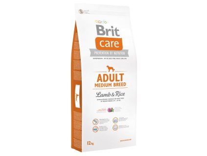 brit care adult medium breed lamb rice 12kg original
