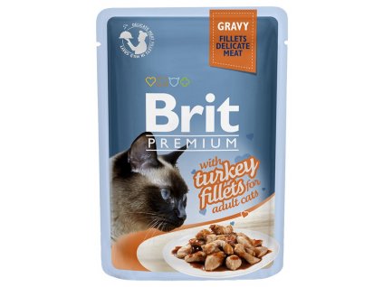 Brit Premium Cat Delicate Fillets ve šťávě s krůtou 85 g