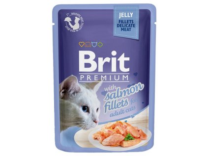 Brit Premium Cat Delicate Fillets v želé s lososem 85 g