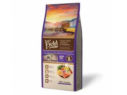 44466 sams field grain free salmon herring 13 kg 1