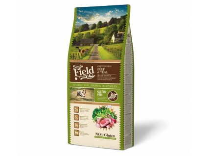 44581 sams field gluten free adult medium beef veal 13 kg 1a