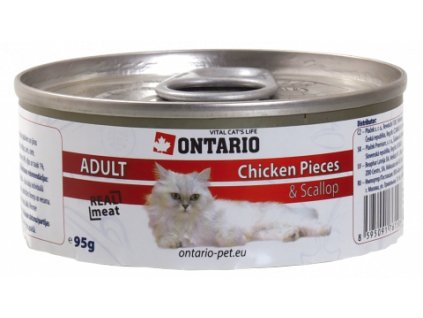 ONTARIO konzerva Chicken Pieces + Scallop 95 g