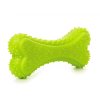14448 tpr kost zelena odolna piskaci hracka z termoplasticke pryze