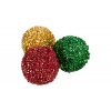 Xmas balls vánoční chrastící míčky 3ks, 4 cm, 1