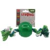 Dog Fantasy Hračka Strong míček guma s provazem 8,2 cm