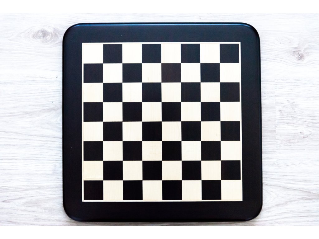 Holzschachbrett schwarze Perle