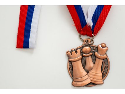 Medaille Schachfiguren Bronze
