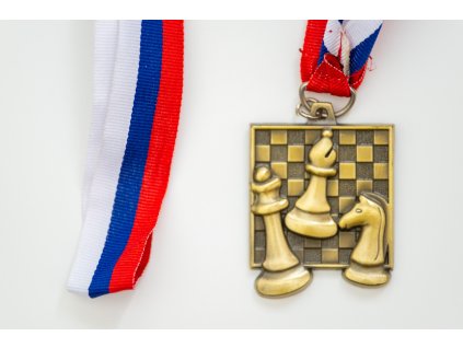 Medaille Schachbrett Gold