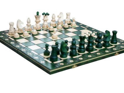 7170 9 drevene sachy kralovske zelene