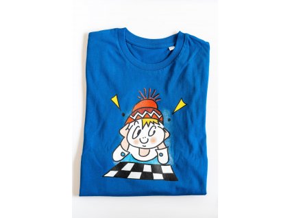 “Kleiner Schachspieler“ T-Shirt blau