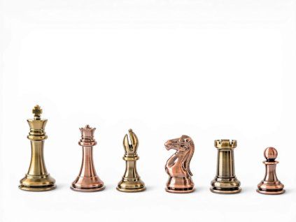 7439 2 sachove figurky staunton zinok bronz