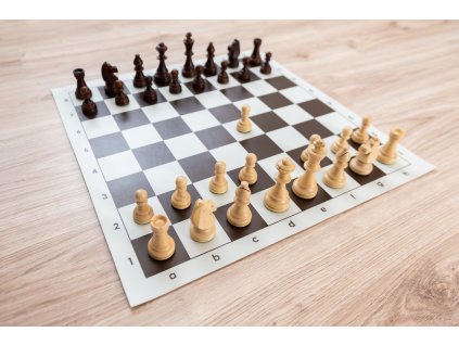 3053 2 drevena sachova suprava staunton klasik hneda