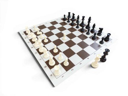 3071 sachova suprava komplet velka hneda