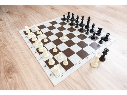Schachset komplett groß braun