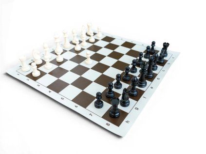 3074 3 sachova suprava staunton komplet velka hneda